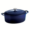 7 Qt Enameled Cast-Iron Series 1000 Covered Oval Dutch Oven - Gradated Cobalt