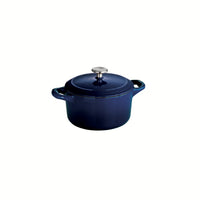 24 oz Enameled Cast-Iron Series 1000 Covered Small Cocotte - Gradated Cobalt