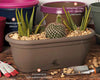 Lucca Window Box, Self-Watering, Pebble Stone Plastic, 18-In.