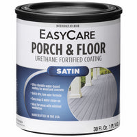 Interior/Exterior Satin Porch & Floor Coating, Urethane Fortified, Light Gray, 1-Qt. (Pack of 4)