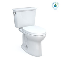 TOTO® Drake® Transitional Two-Piece Elongated 1.28 GPF Universal Height TORNADO FLUSH ® Toilet with 10 Inch Rough-In, CEFIONTECT®, and SoftClose® Seat, WASHLET®+ Ready, Cotton White - MS776124CEFG.10#01