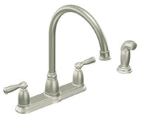 Banbury Hi-Arc Kitchen Faucet, With Spray, 2-Handle, Stainless Steel