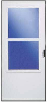 Storm Door, White Vinyl, Solid Wood Core, 30 x 81-In.