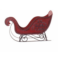 Celebrations Sleigh Christmas Decor Red Metal 1 pk (Pack of 3)