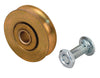 Prime-Line  1-1/8 in. Dia. x 5/16 in. L Brass  Steel  Roller Assembly  2 pk