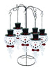 Alpine White Snowman Birdfeeder (Pack of 6)