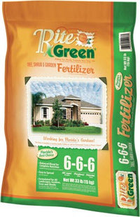 Rite Green Tree , Shrub And Garden Fertilizer 6-6-6 Granules 33 Lb.