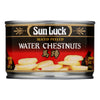 Sun Luck Water Chestnut - Sliced Peeled - Case of 12 - 8 oz.