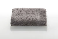 Sapphire Collection 100% Genuine Cotton Jacquard Washcloths 12X12 In (30X30 Cm) Smoke P. Gray