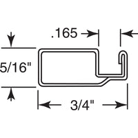 Prime-Line Screen Frame 3/4"W, 3/4"Wx5/16" 0.020 Ga Aluminum Almond Finish 12' 2" L 56 Pc / Carton (Case of 56)