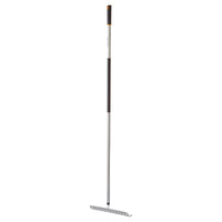 Fiskars 60 in. 14 Tine Steel Garden Rake Aluminum Handle