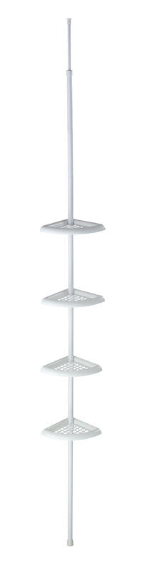 Zenna Home 97 in. H X 7.1 in. W X 10.5 in. L White Shower Caddy