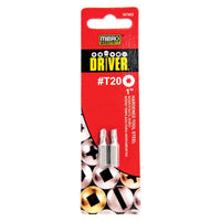 Mibro S2 Tool Steel 1/4 Dia. in. Hex Shank Torx T20 Insert Bit 1 L in.