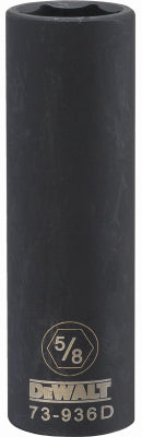 SAE Deep Impact Socket, 6-Point, Black Oxide, 1/2-In. Drive, 5/8-in.