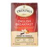 Twinings Tea - Tea Eng Breakfast Honey Vanilla - Case of 6 - 20 CT