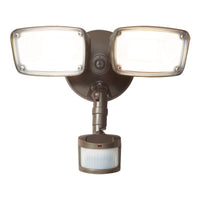 Halo Motion-Sensing Hardwired LED Bronze Security Light