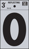 Hy-Ko Rv-50/O 3 Black Vinyl Self-Stick Reflective Letter O (Pack of 10)