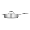 Tri-Ply Clad 3 Qt Covered Stainless Steel Deep Sauté Pan