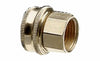 Threaded Pipe To Hose Connector, Brass, Swivel, Double Female 1/2 NPT x 3/4-In. NH