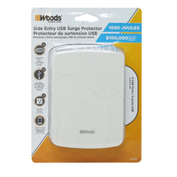 Woods 15 amps 120 V White USB Surge Tap 1 pk