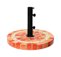 Outdoor Interiors  Multicolored  Terracotta  Umbrella Base  20 in. W x 17 in. H