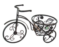 CTM Metal Brown 9.8 in. Bike Planter Garden Statue