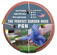 Kink-Proof Garden Hose, Extra Flexible, Ultra Lightweight, Red, 5/8-In. x 50-Ft.