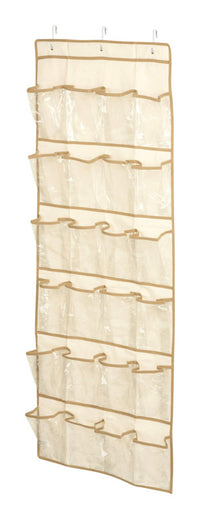 Honey-Can-Do 57 in. H X 21 in. W X 1-1/2 in. L Canvas Over-the-Door Shoe Organizer