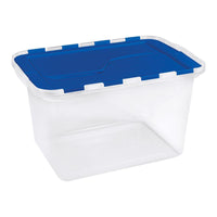 Homz 13 in. H x 23 in. W x 14.75 in. D Stackable Storage Tote (Pack of 6)