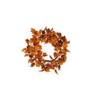 Celebrations  Maple Leaf Wreath  Fall Decoration  19.69 in. H x 19.69 in. W 1 pk (Pack of 4)