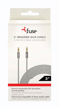 Fuse 3 ft. L Auxiliary Cable 3.5 mm