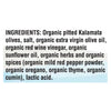 Mediterranean Organic Organic Kalamata Pitted Olives with Herbs and Spices - Case of 12 - 2.5 OZ