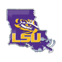 Louisiana State University Team State Aluminum Emblem