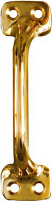 Window/Drawer Pull, Polished Solid Brass, 4-In.