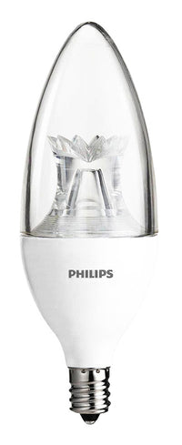 Phillips 457226 2.7 Watt E12 Candelabra Clear Soft White LED Dimmable Light Bulb