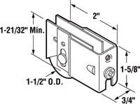 Prime-Line  1-1/2 in. Dia. x 5/16 in. L Steel  Roller Assembly  1 pk