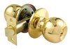 Ultra Security Polished Brass Bed and Bath Knob Right or Left Handed