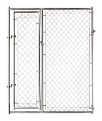 Pet Sentinel  Galvanized Steel  Dog Kennel  Gray  72 in. H x 60 in. W