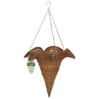 Gardman Rattan Hanging Bowl Planter Brown