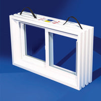 Duo-Corp  PNP Slider  White  Glass/Vinyl  Window  16 in. W x 31-7/8 in. L 1 pk