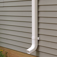 Genova  2 in. H x 3 in. W x 10 ft. L White  Vinyl  A  Downspout