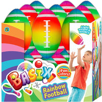 Basix  Football  Rainbow (Pack of 18)