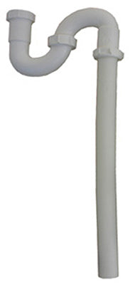 Lavatory/Kitchen Drain S-Trap, White PVC, 1-1/2-In. Outlet