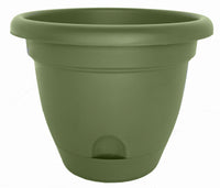 Bloem Lucca Living Green Plastic Self-Watering Planter 8 in.