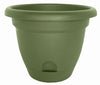 Bloem Lucca Living Green Plastic Self-Watering Planter 8 in.