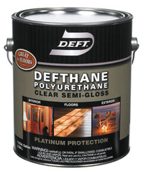 Deft Defthane Semi-Gloss Clear Polyurethane 1 gal. (Pack of 4)