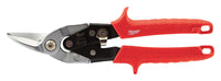 Milwaukee  10 in. Forged Alloy Steel  Left Serrated  Aviation Snips  22 Ga. 1 pk