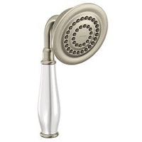 Brushed nickel eco-performance handshower