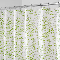 Interdesign 32480 72" X 72" Green & White Vine Shower Curtain (Pack of 2)