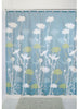 InterDesign 39220 72" X 72" Blue & Sage Daizy Shower Curtain